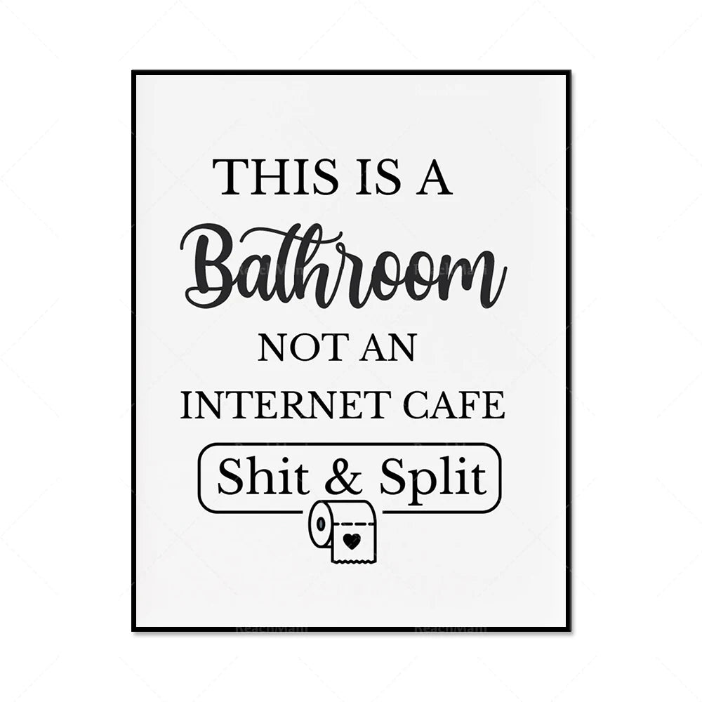 Forget Your Phone? – Funny Bathroom Canvas Print