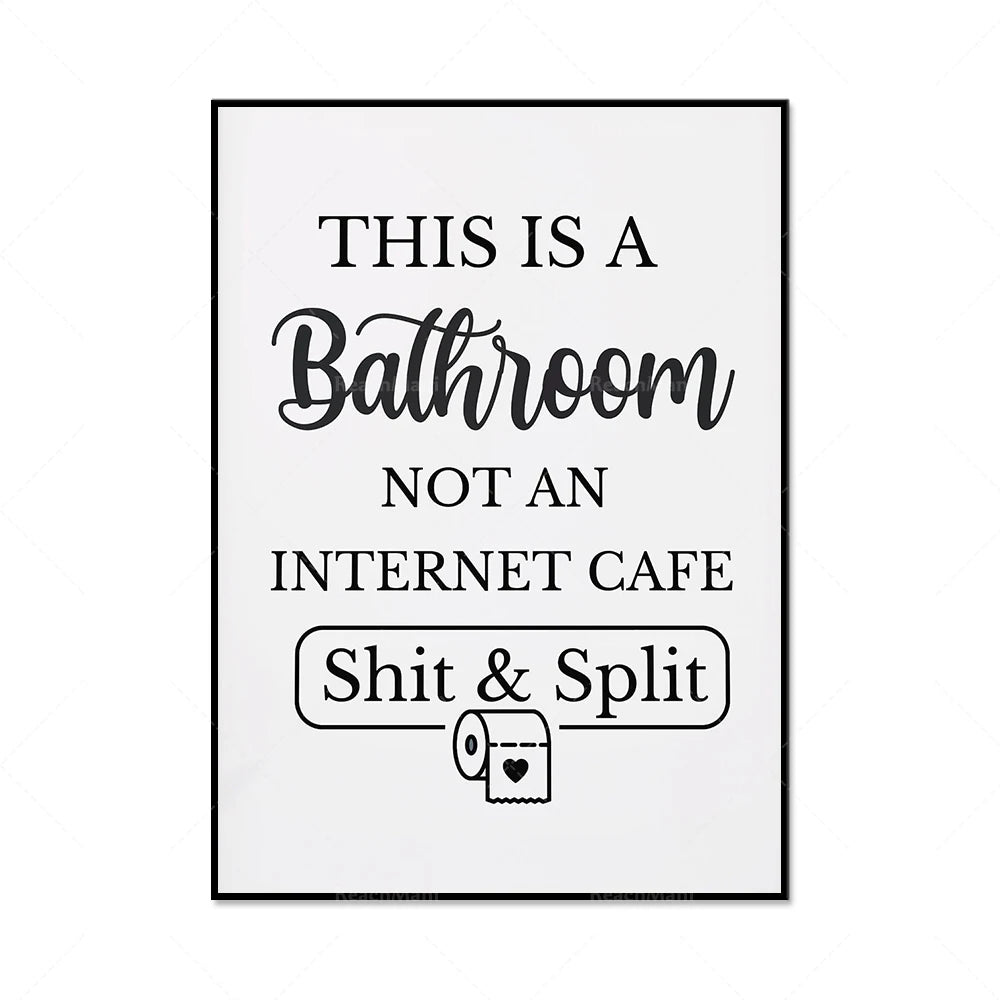 Forget Your Phone? – Funny Bathroom Canvas Print