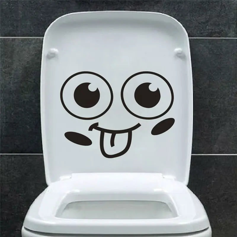 Funny Toilet Sign Stickers – Waterproof Vinyl Decals for Bathroom Laughs