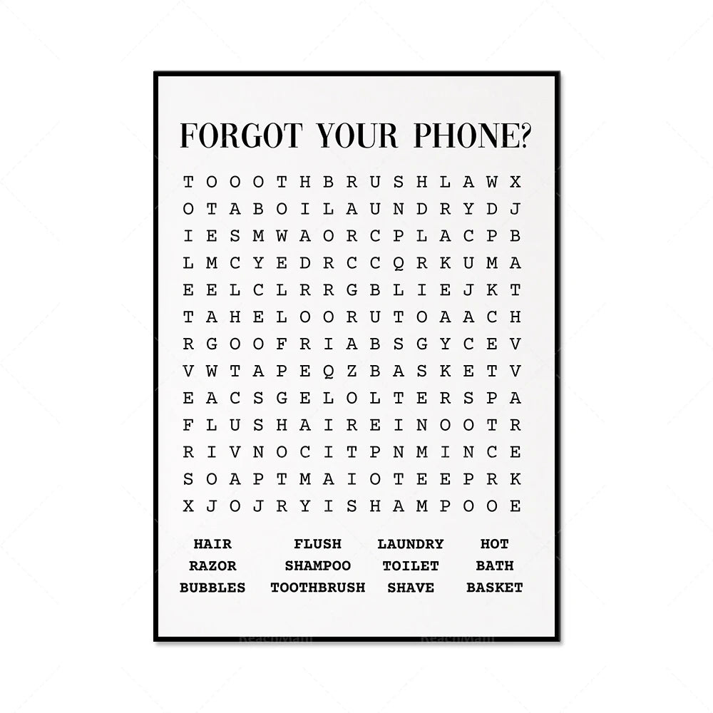 Forget Your Phone? – Funny Bathroom Canvas Print