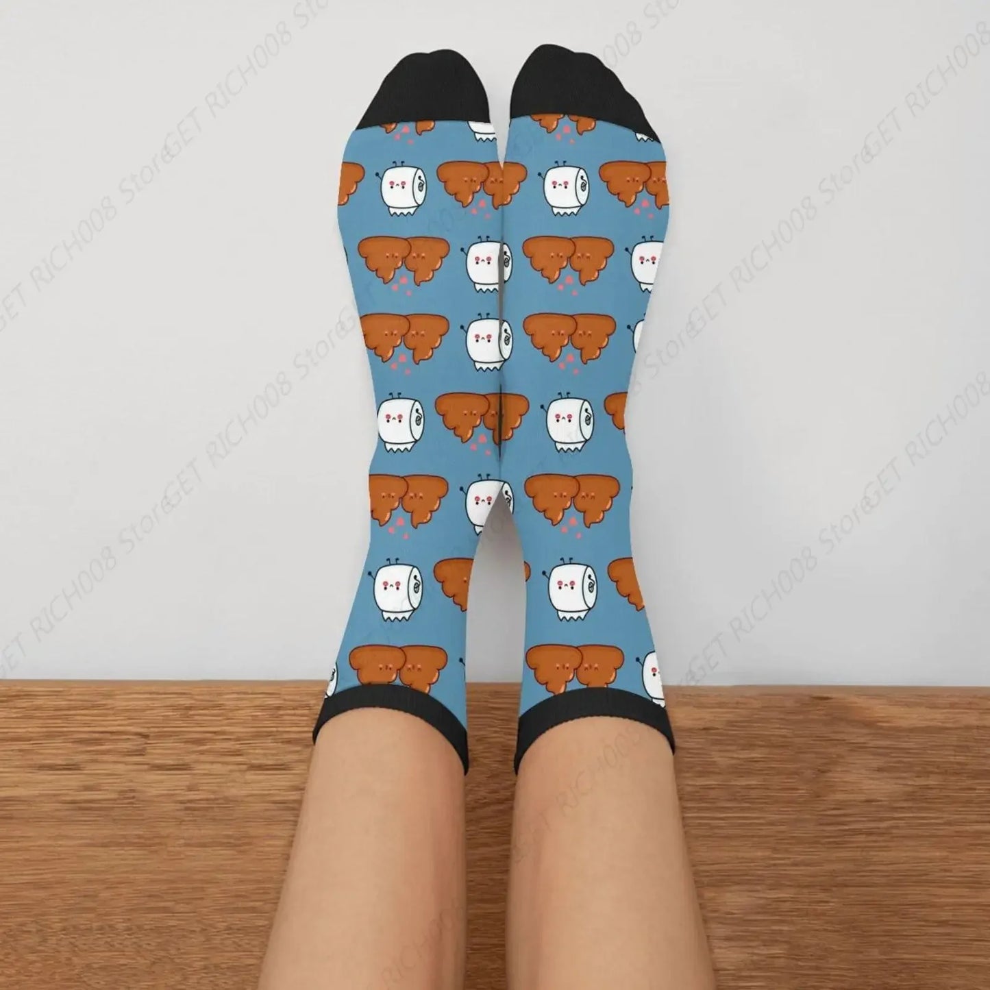 Poop & Toilet Paper Valentine’s Day Socks – Funny & Funky!