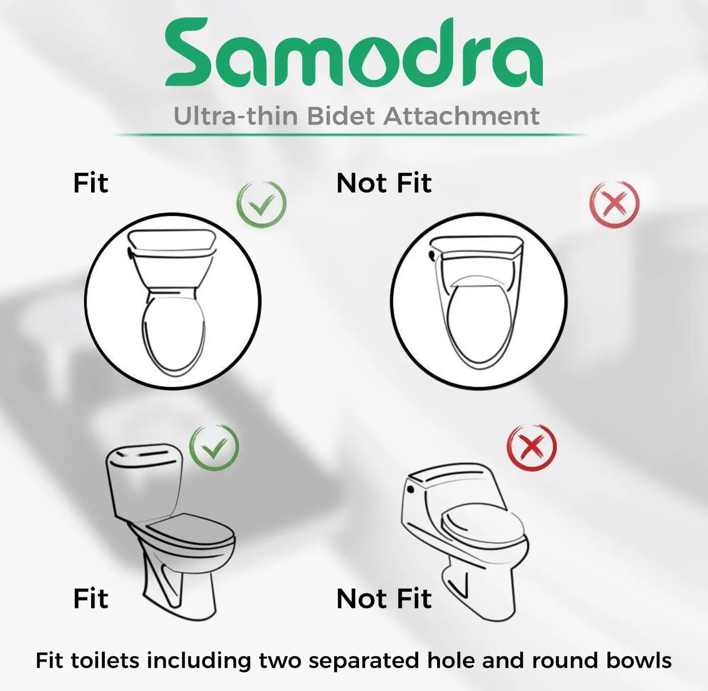 SAMODRA Non-Electric Bidet – Refreshingly Cool & Clean with Adjustable Pressure