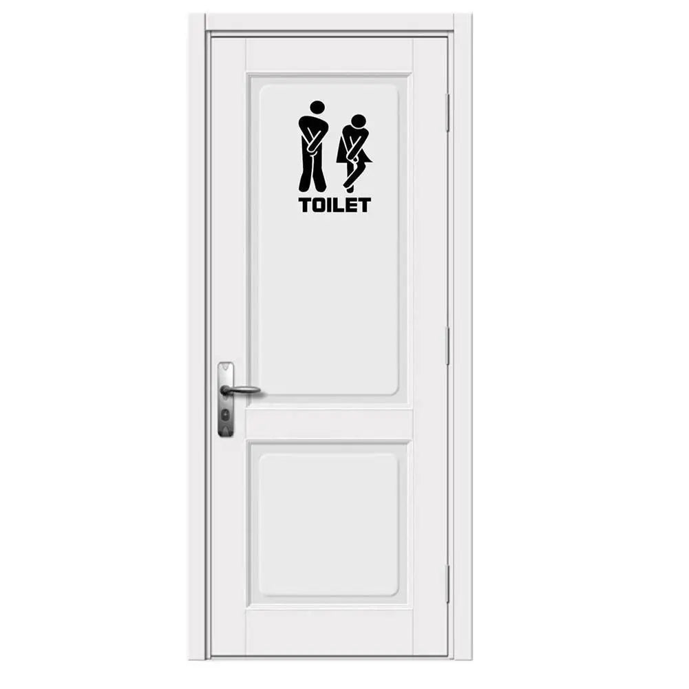 "Bathroom Emergency " Funny Bathroom Door Sticker – Waterproof Vinyl Décor for Restroom Laughs