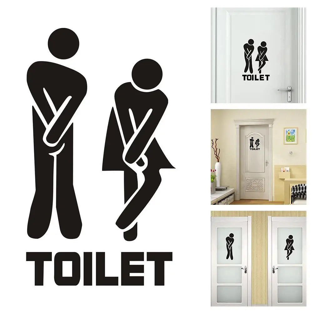 "Bathroom Emergency " Funny Bathroom Door Sticker – Waterproof Vinyl Décor for Restroom Laughs