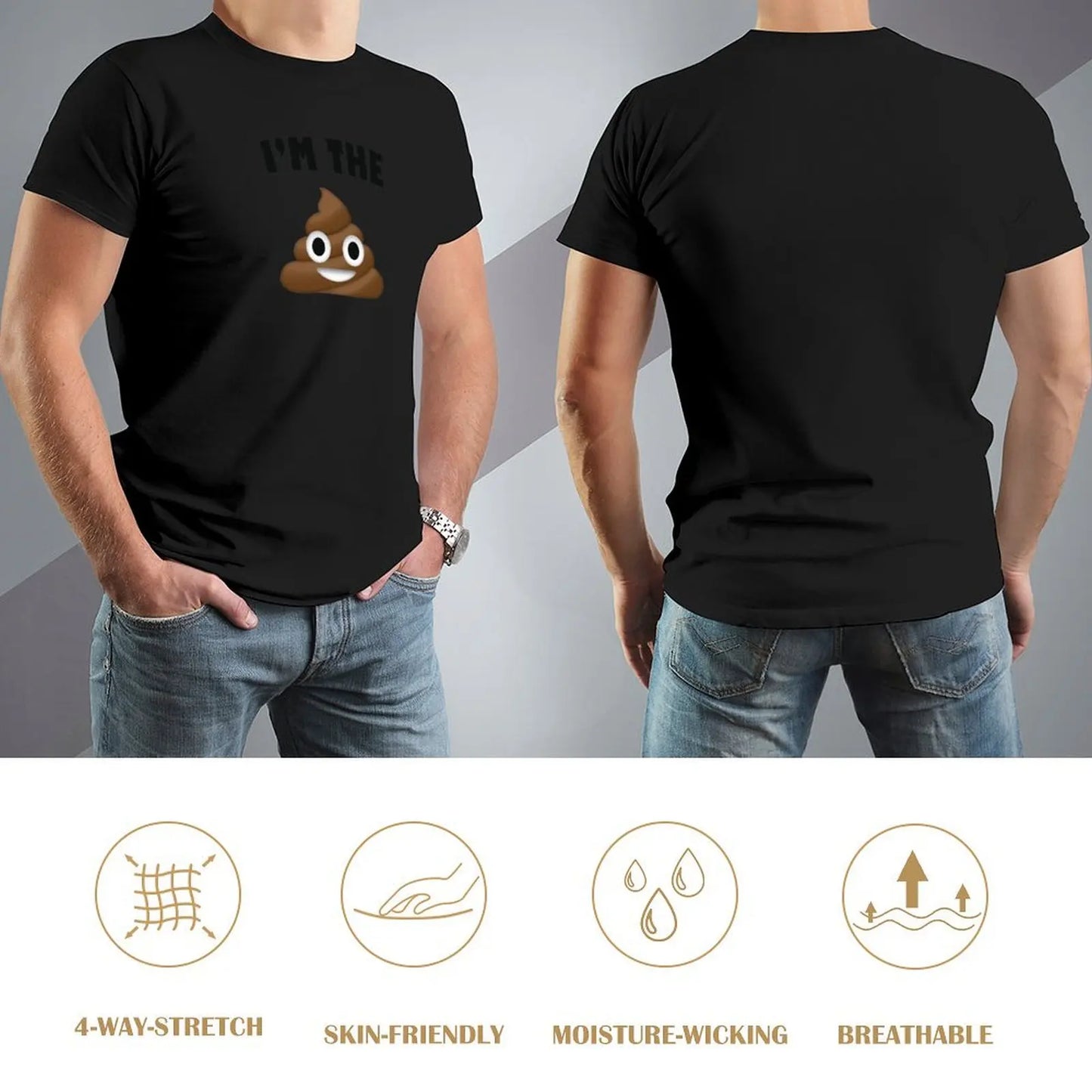 "I'm the Poop Emoji" Funny T-Shirt – Breathable & Lightweight Unisex Cotton Tee
