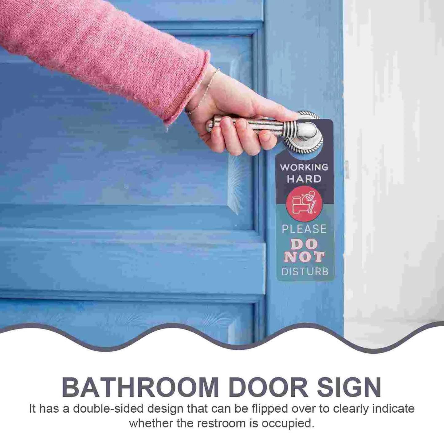 Funny Bathroom Door Hanger – “Please Come In” (Double-Sided Humor for Your Throne Room)