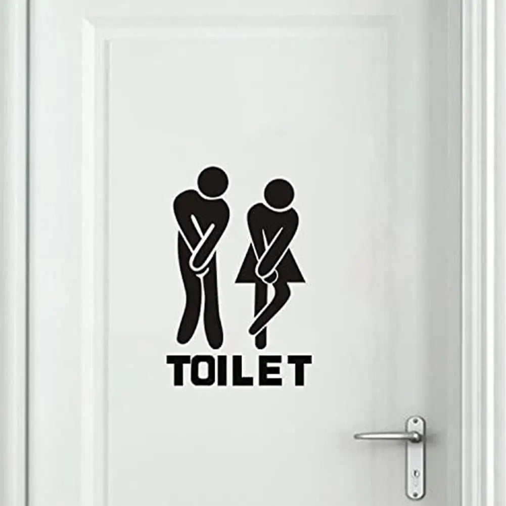 "Bathroom Emergency " Funny Bathroom Door Sticker – Waterproof Vinyl Décor for Restroom Laughs