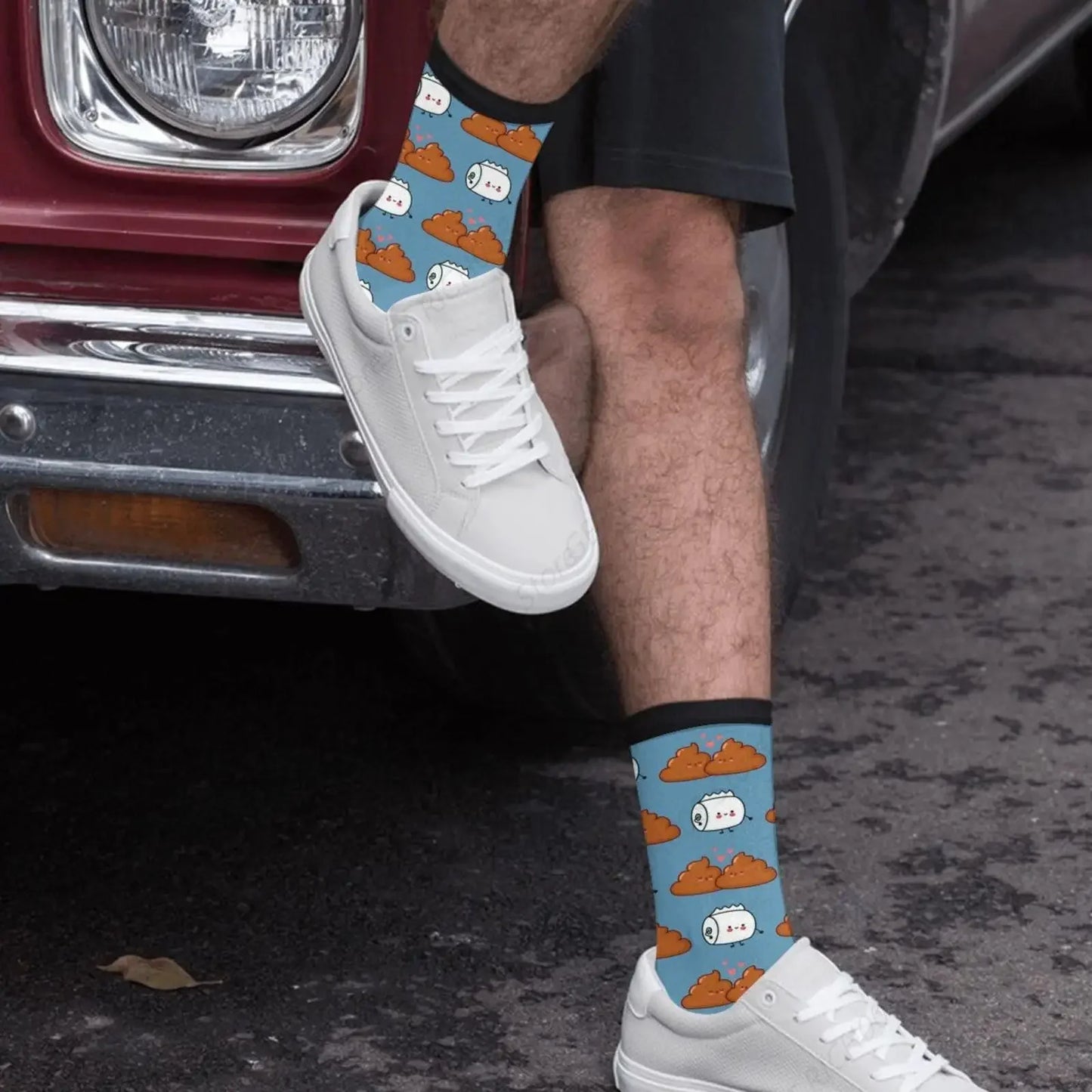 Poop & Toilet Paper Valentine’s Day Socks – Funny & Funky!