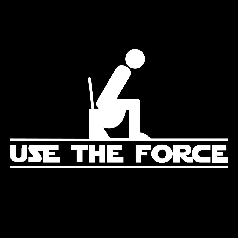 "Use The Force" Toilet Seat Vinyl Decal – The Perfect Star Wars Bathroom Upgrade