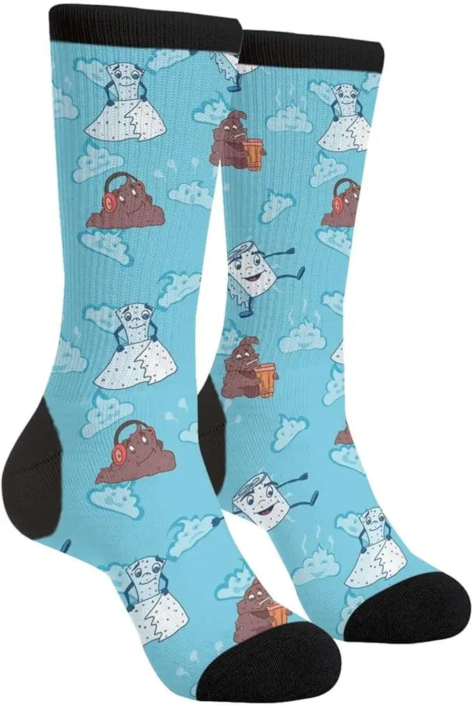 Poop & Toilet Paper Valentine’s Day Socks – Funny & Funky!