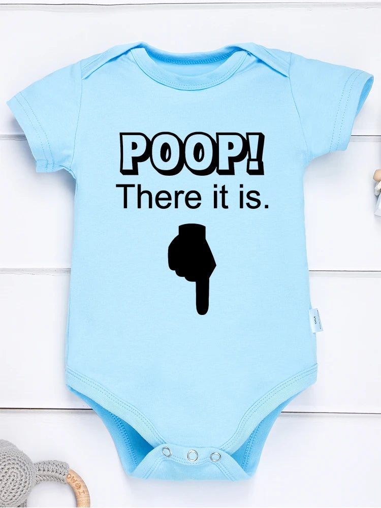 "Poop, There It Is" Unisex Baby Onesie – Hilarious Cotton Bodysuit for Infants and Toddlers