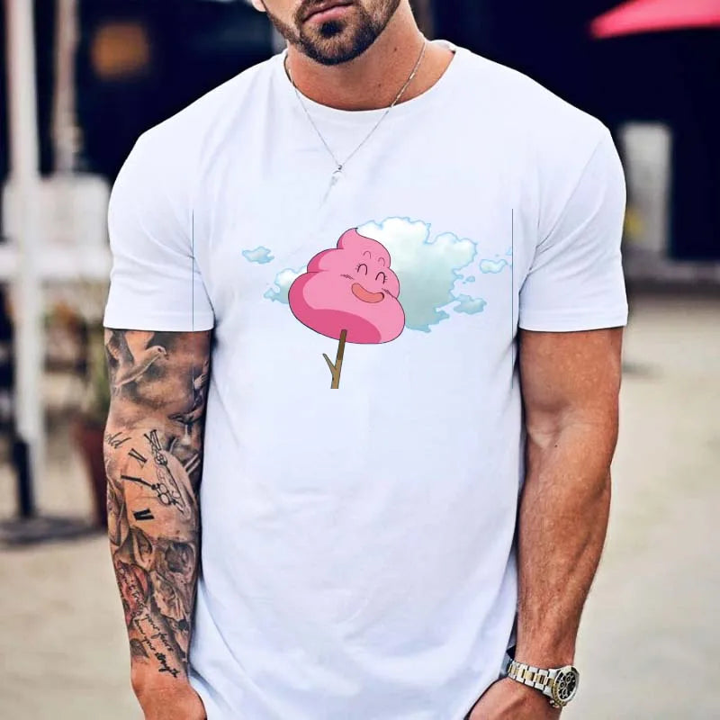 "Anime Poop Emoji" Funny Graphic T-Shirt – Unisex 100% Cotton Tee