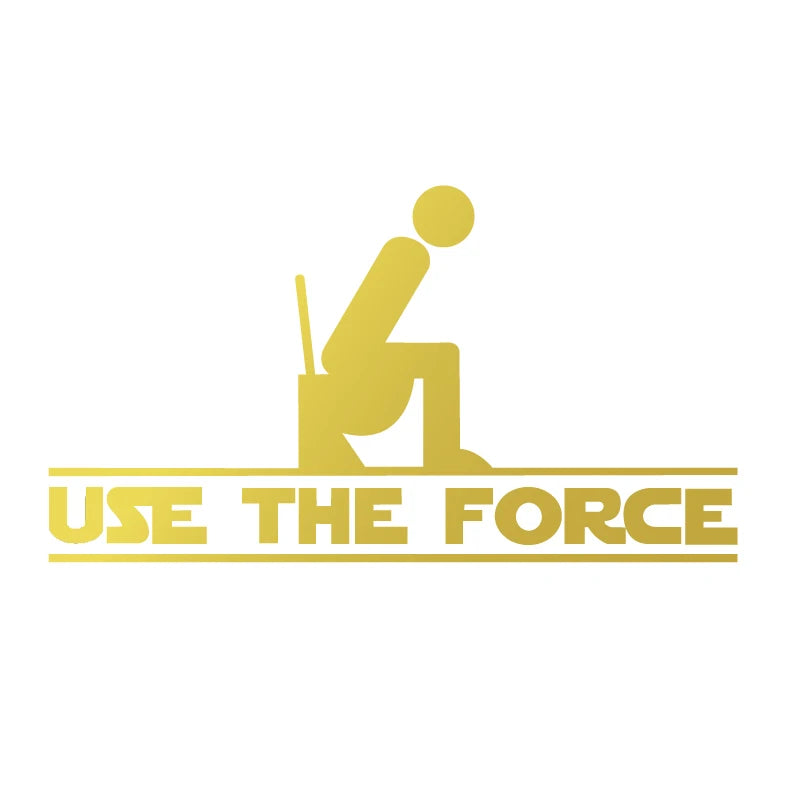 "Use The Force" Toilet Seat Vinyl Decal – The Perfect Star Wars Bathroom Upgrade