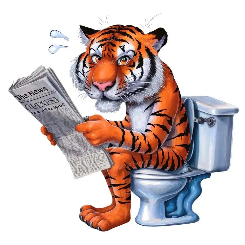 Funny Animal Toilet Stickers – Hilarious Bathroom & Toilet Cover Decor