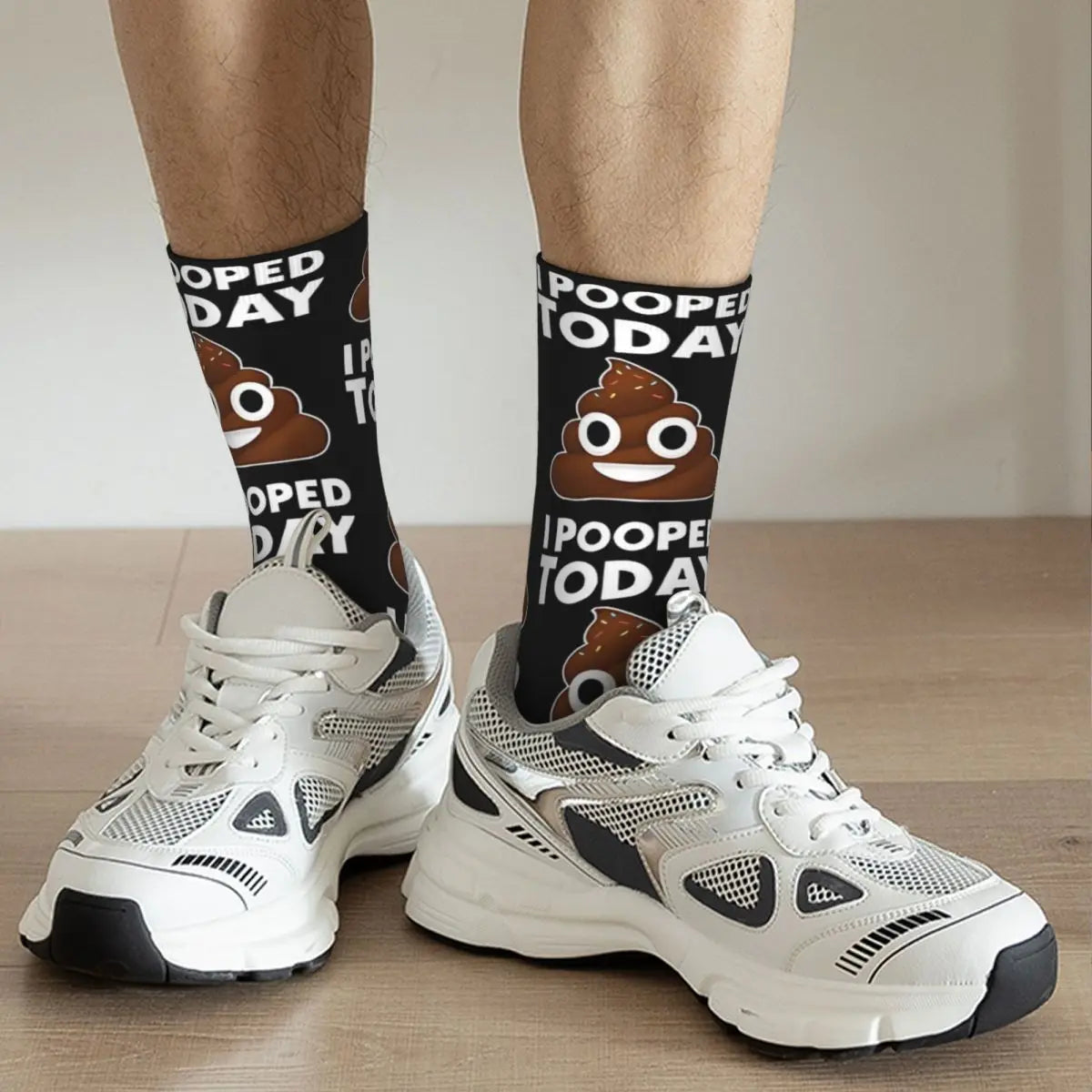 "I Pooped Today" Novelty Crew Socks – Funny & Comfy!