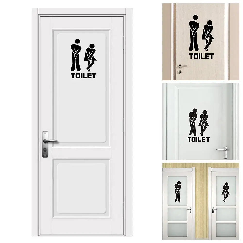 "Bathroom Emergency " Funny Bathroom Door Sticker – Waterproof Vinyl Décor for Restroom Laughs