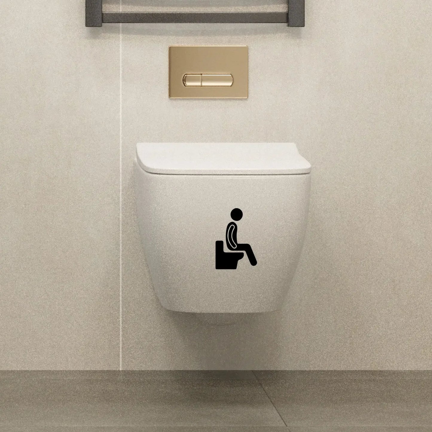 Funny Bathroom Sign Stickers – Cute & Waterproof Vinyl Decals for Bathroom Doors