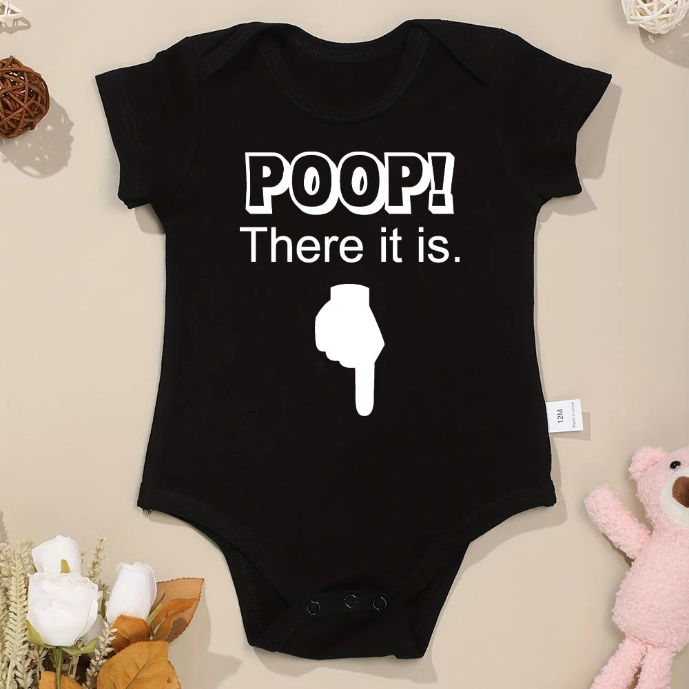 "Poop, There It Is" Unisex Baby Onesie – Hilarious Cotton Bodysuit for Infants and Toddlers