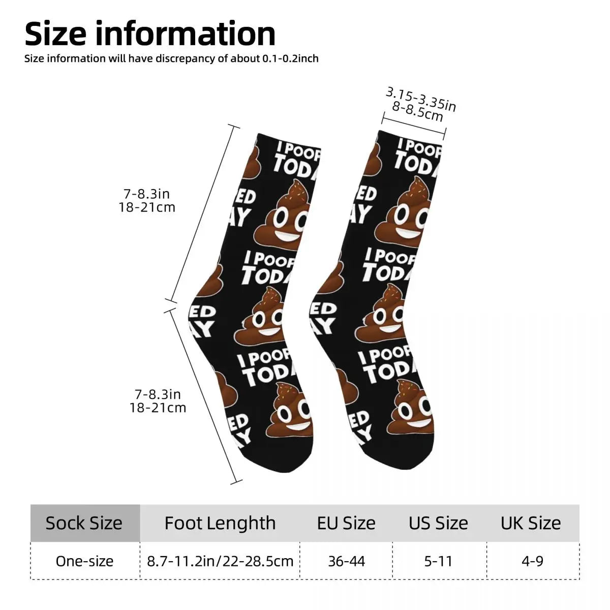 "I Pooped Today" Novelty Crew Socks – Funny & Comfy!