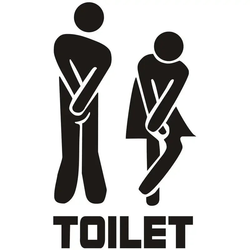 "Bathroom Emergency " Funny Bathroom Door Sticker – Waterproof Vinyl Décor for Restroom Laughs