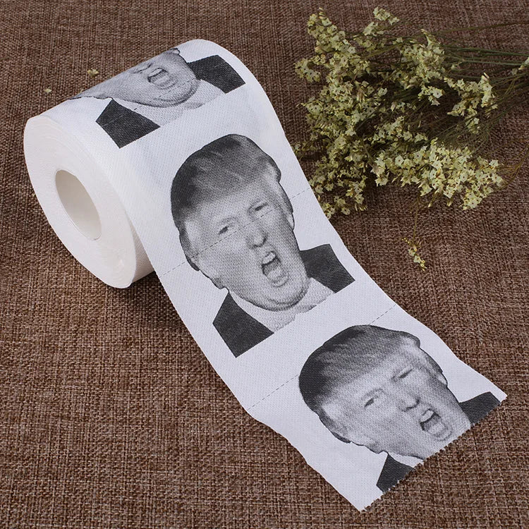 Donald Trump Humor Printed Toilet Paper Roll – A Presidential Bathroom Gift