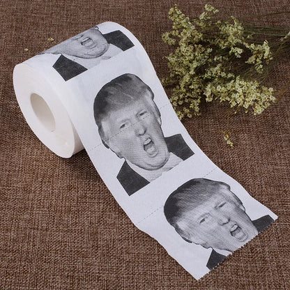 Donald Trump Humor Printed Toilet Paper Roll – A Presidential Bathroom Gift