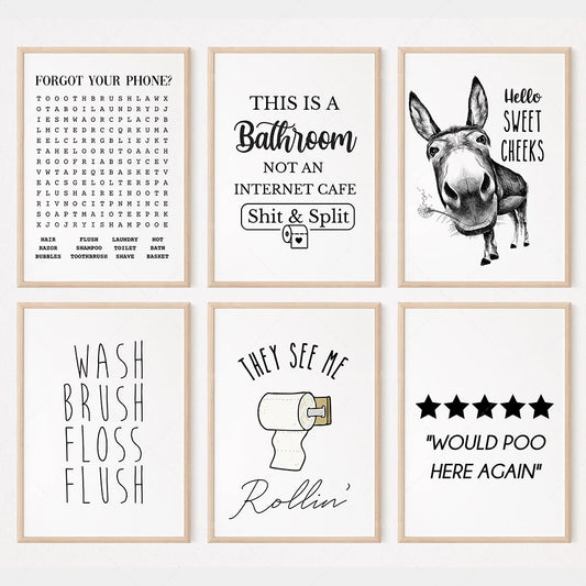 Forget Your Phone? – Funny Bathroom Canvas Print
