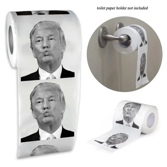Donald Trump Humor Printed Toilet Paper Roll – A Presidential Bathroom Gift