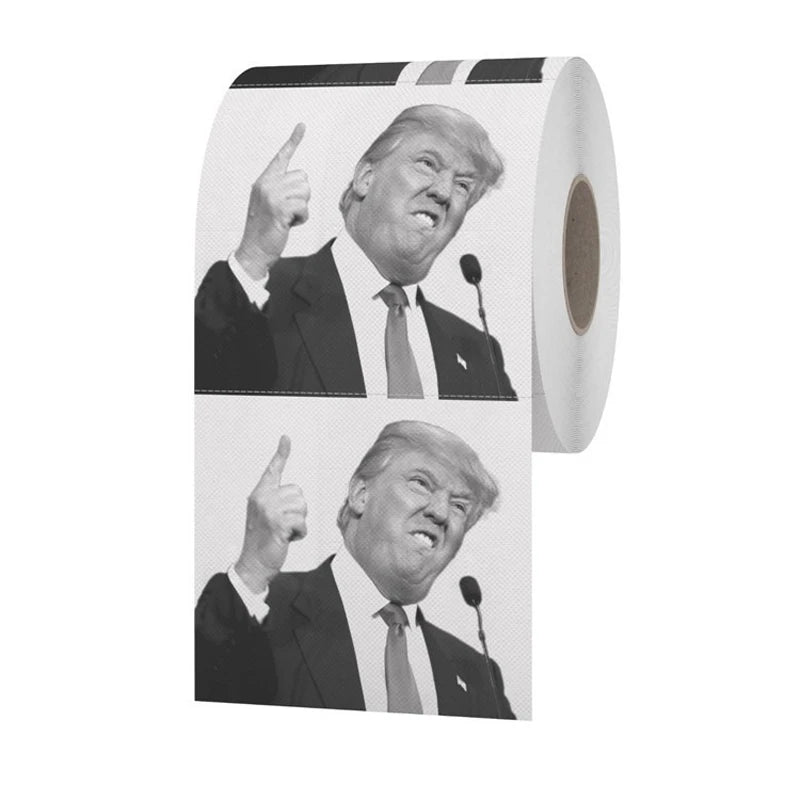Donald Trump Humor Printed Toilet Paper Roll – A Presidential Bathroom Gift