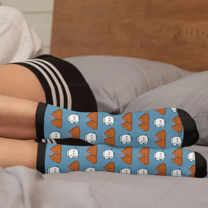 Poop & Toilet Paper Valentine’s Day Socks – Funny & Funky!