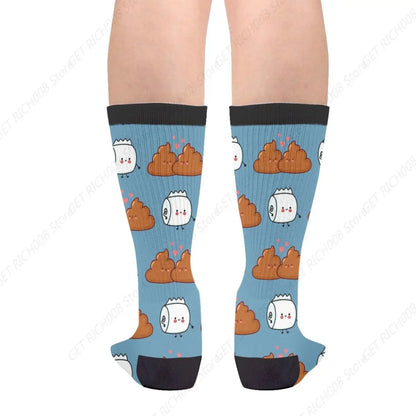 Poop & Toilet Paper Valentine’s Day Socks – Funny & Funky!