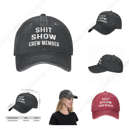 Poop Show Crew Retro Baseball Hat – Cool & Adjustable!