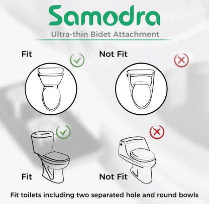 SAMODRA Non-Electric Bidet – Refreshingly Cool & Clean with Adjustable Pressure