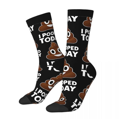 "I Pooped Today" Novelty Crew Socks – Funny & Comfy!