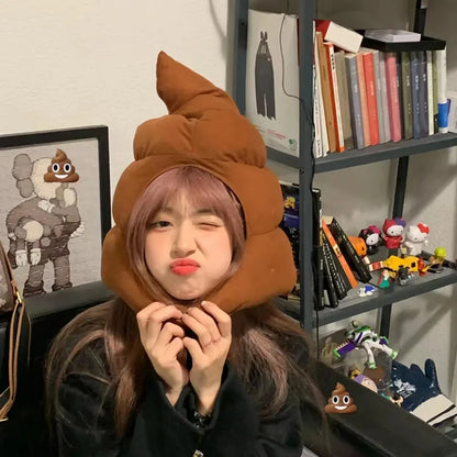 Poop Emoji Winter Hat – Cozy and Comical Headwear for the Bold!