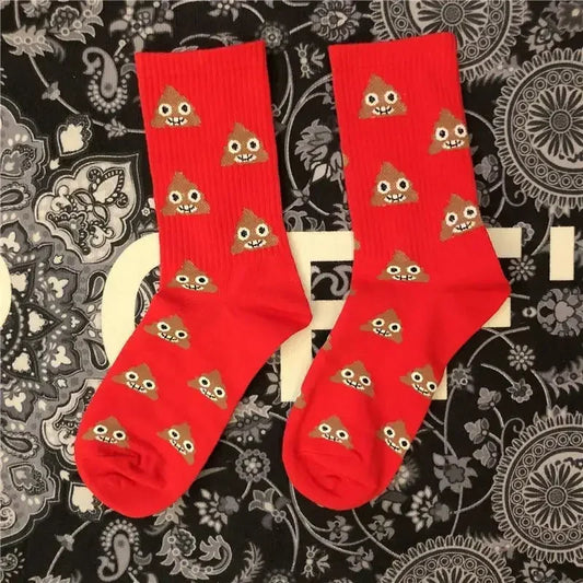 Happy Poop Cartoon Socks – Funny & Comfy for Any Occasion!