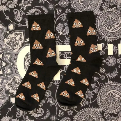Happy Poop Cartoon Socks – Funny & Comfy for Any Occasion!