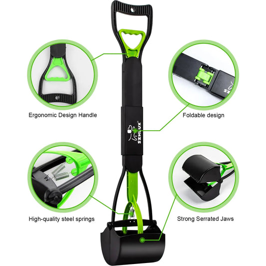 Long-Handle Pooper Scooper – Less Bending, No Mess!