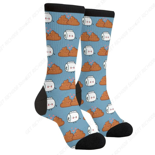 Poop & Toilet Paper Valentine’s Day Socks – Funny & Funky!