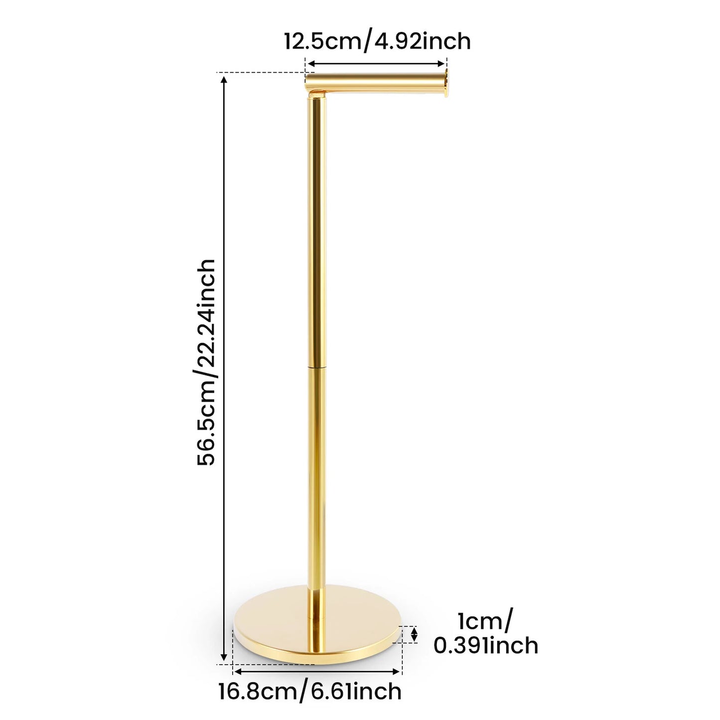 Stainless Steel Freestanding Toilet Paper Holder – Sleek and Sturdy Bathroom Essential