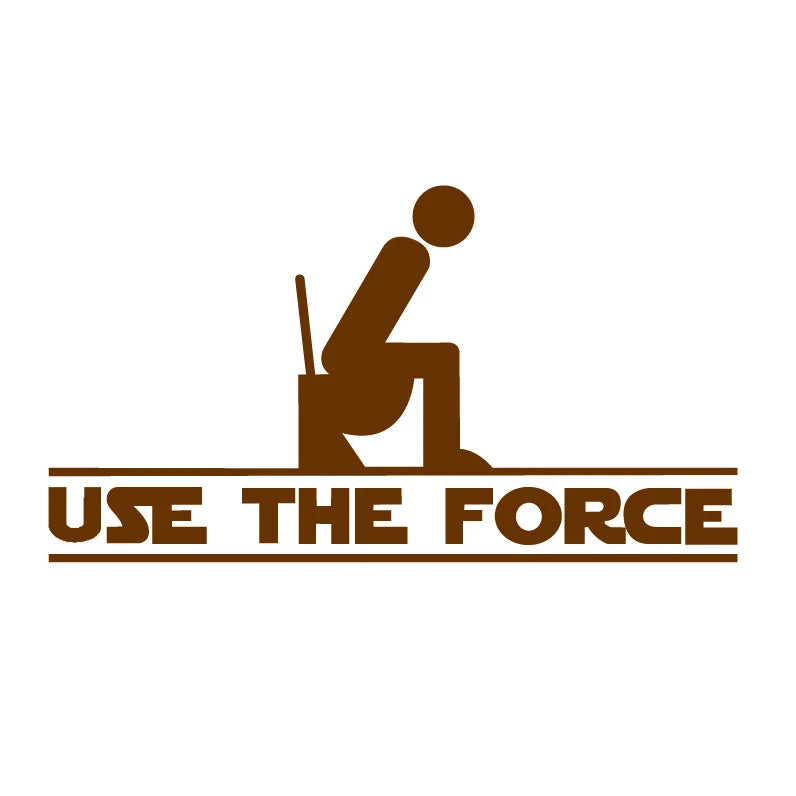 "Use The Force" Toilet Seat Vinyl Decal – The Perfect Star Wars Bathroom Upgrade