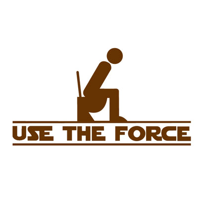 "Use The Force" Toilet Seat Vinyl Decal – The Perfect Star Wars Bathroom Upgrade