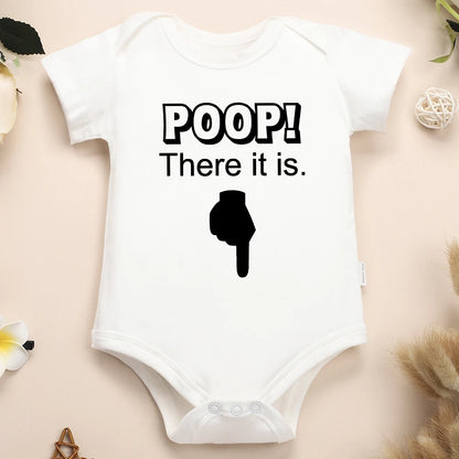 "Poop, There It Is" Unisex Baby Onesie – Hilarious Cotton Bodysuit for Infants and Toddlers