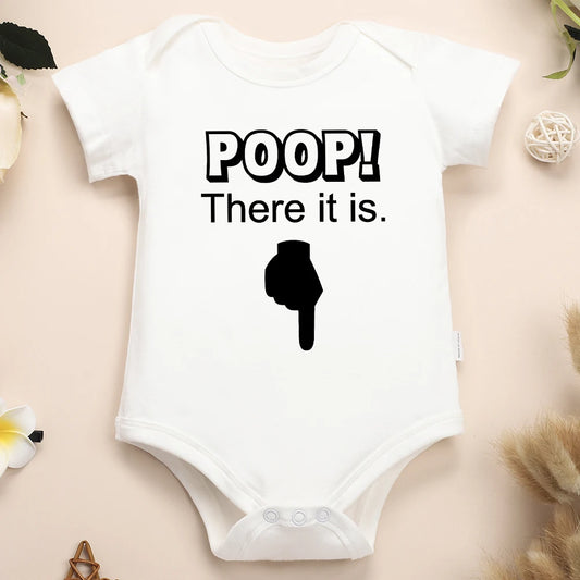 "Poop, There It Is" Unisex Baby Onesie – Hilarious Cotton Bodysuit for Infants and Toddlers