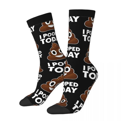 "I Pooped Today" Novelty Crew Socks – Funny & Comfy!
