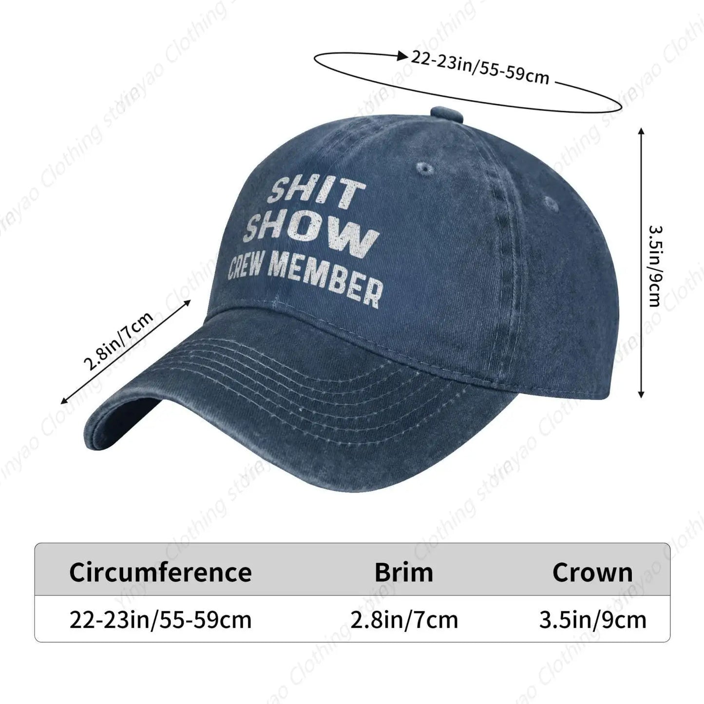 Poop Show Crew Retro Baseball Hat – Cool & Adjustable!