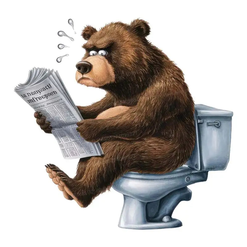 Funny Animal Toilet Stickers – Hilarious Bathroom & Toilet Cover Decor