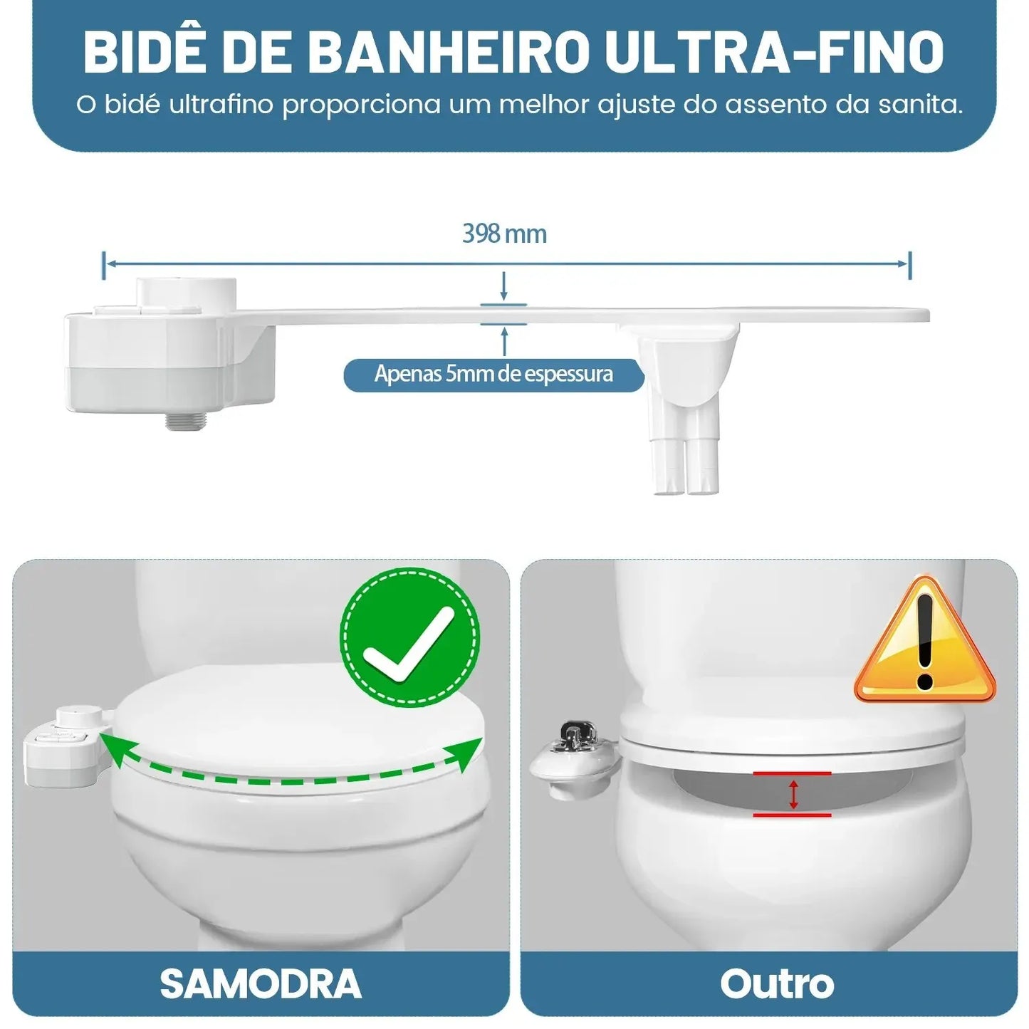 SAMODRA Non-Electric Bidet – A VIP Splash for Your Backside (Frontal & Rear Wash)