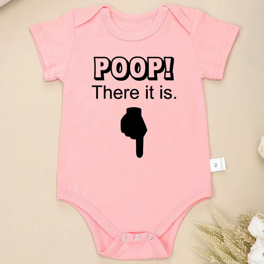 "Poop, There It Is" Unisex Baby Onesie – Hilarious Cotton Bodysuit for Infants and Toddlers