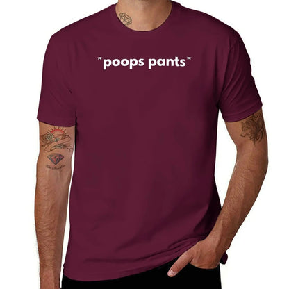 "Poops Pants" Funny Graphic T-Shirt – Quick-Drying Cotton Tee for Men